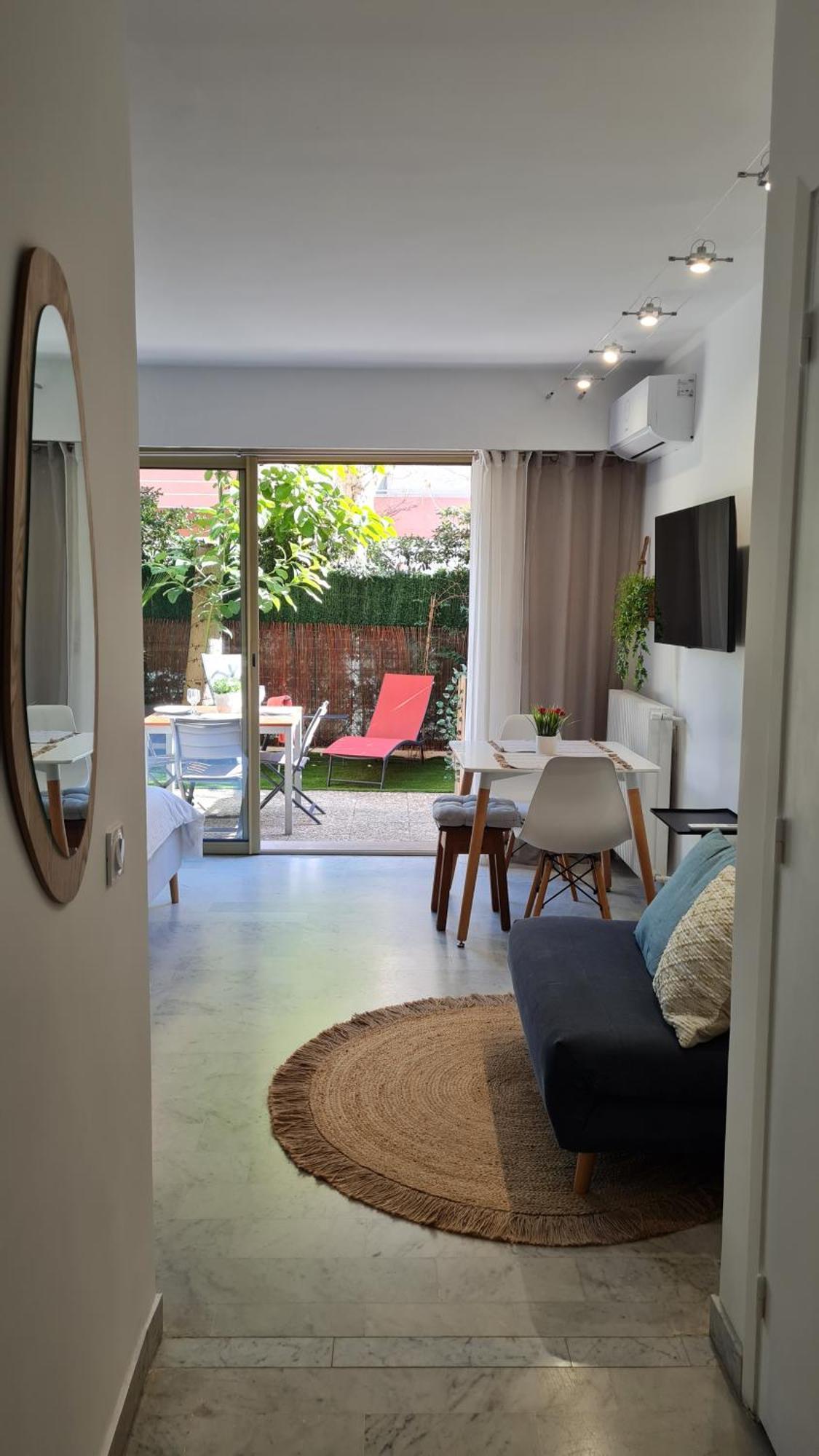 Studio Sun-Beach Avec Parking Et Jardin - 500M Des Plages De Juan Les Pins Antibes Zewnętrze zdjęcie