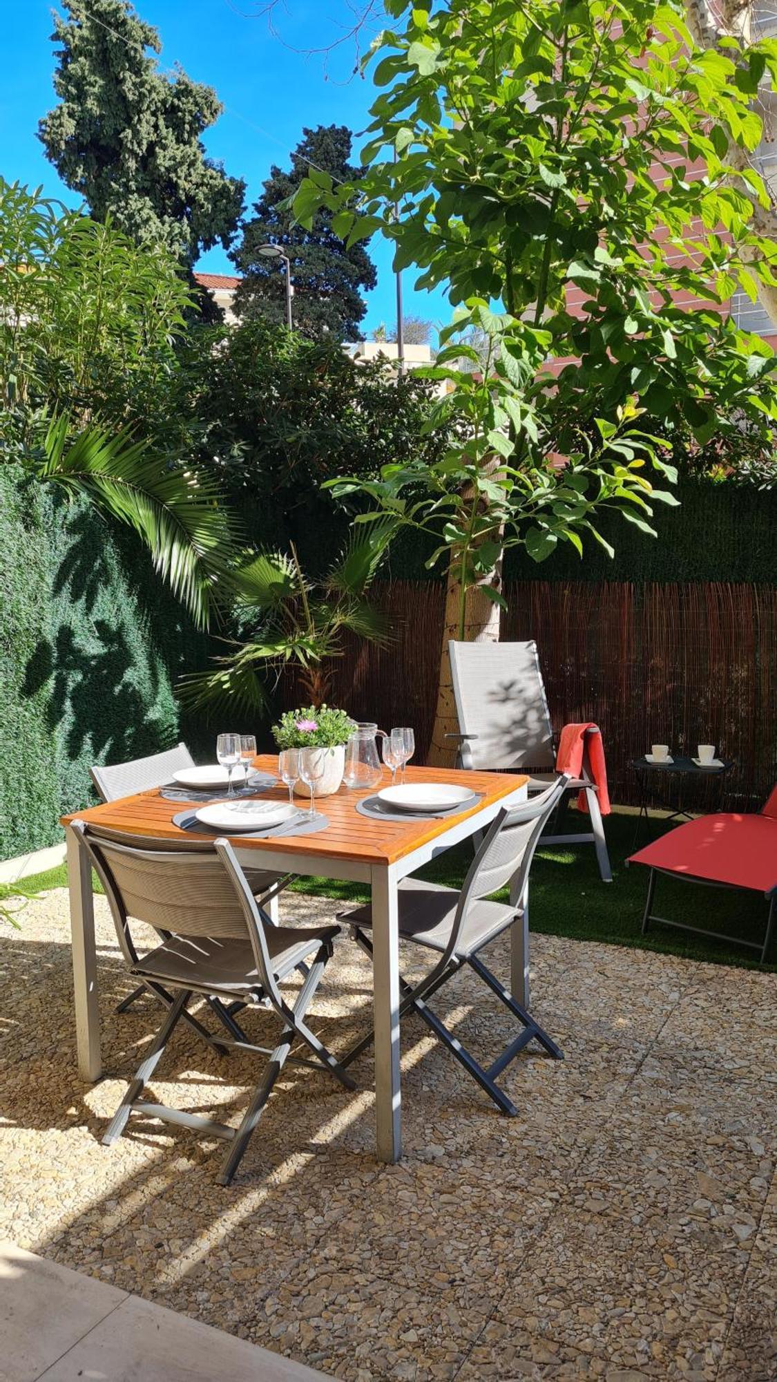 Studio Sun-Beach Avec Parking Et Jardin - 500M Des Plages De Juan Les Pins Antibes Zewnętrze zdjęcie